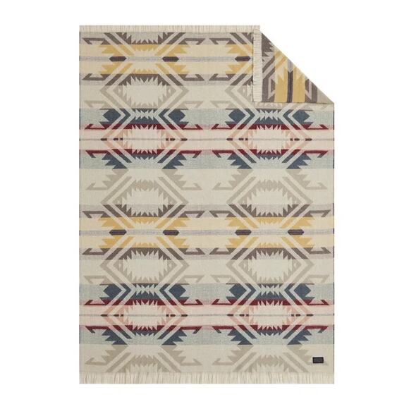 Pendleton White Sands Throw Blanket Cream Ivory Southwester Aztec Design 50x70 - Picture 1 of 14